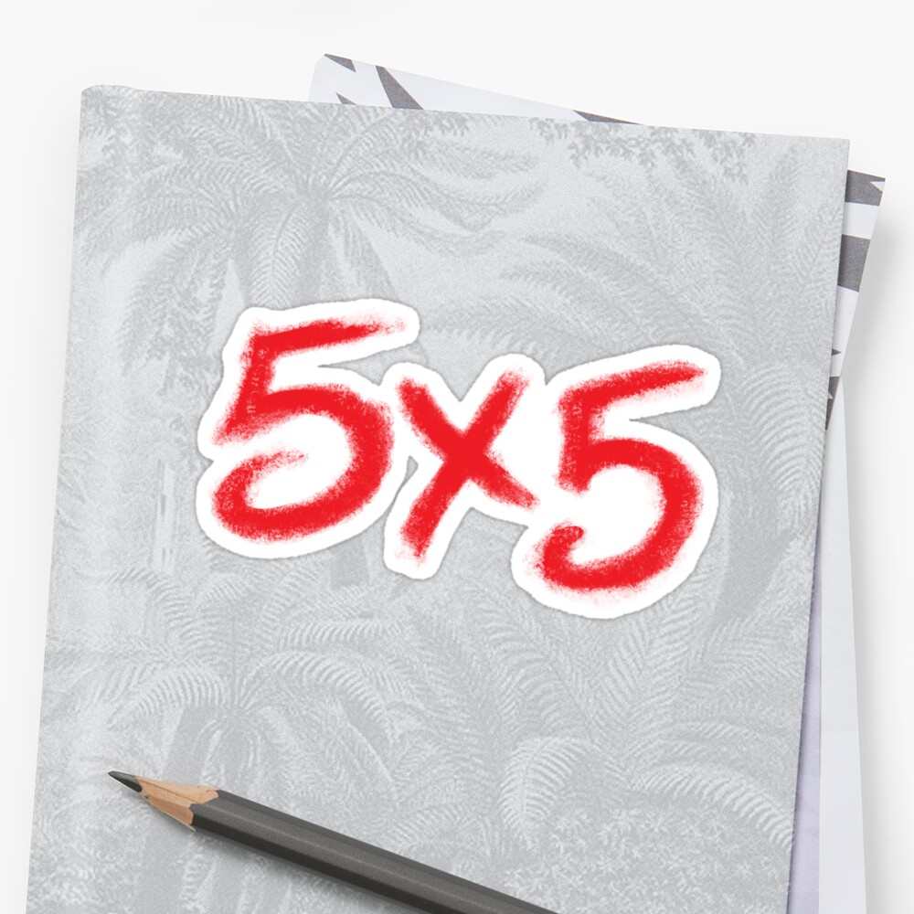 5x5 Sticker Size