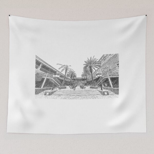 Item preview, Centro Ybor in Ybor City, Tampa - pencil sketch designed and sold by NickoPrints.