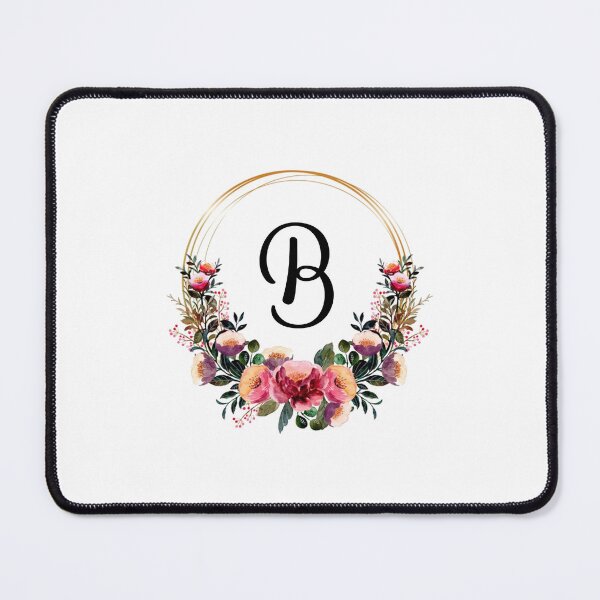 Item preview, Monogram with Pink Floral | Monogram Letter B designed and sold by JustSeasons.