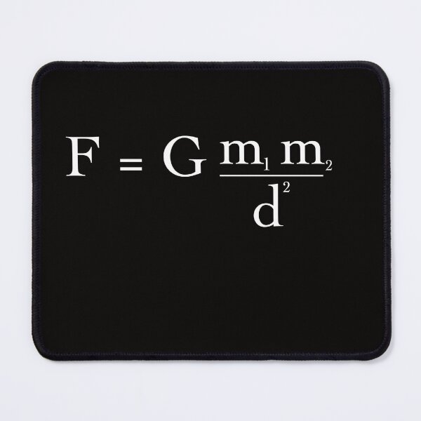 Item preview, Newton's universal law of gravitation - Essential T-Shirt - White version - Second Law of Mechanics designed and sold by NotUrAverageART.