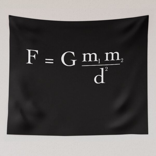 Item preview, Newton's universal law of gravitation - Essential T-Shirt - White version - Second Law of Mechanics designed and sold by NotUrAverageART.