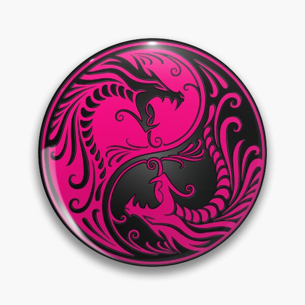 Item preview, Yin Yang Dragons Pink and Black designed and sold by JeffBartels.