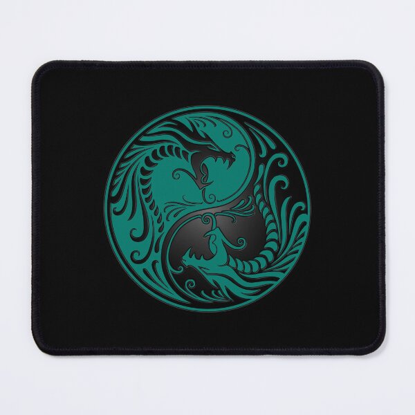 Item preview, Yin Yang Dragons Teal Blue and Black designed and sold by JeffBartels.