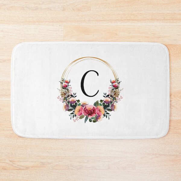 Item preview, Monogram with Pink Floral | Monogram Letter C designed and sold by JustSeasons.