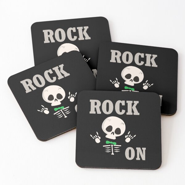 Item preview, Rock On Slogan With Cute Rock Hands Skeleton designed and sold by Mrspink16.