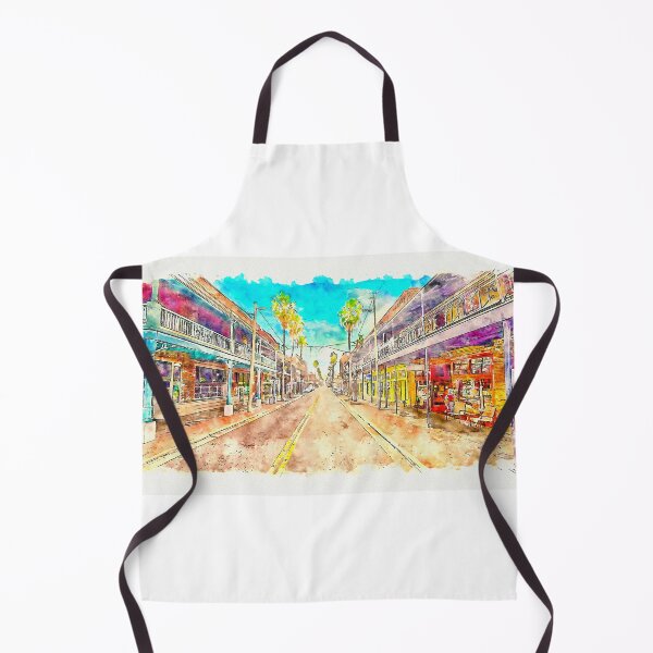 Item preview, East 7th Avenue in Ybor City, Tampa - pen sketch and watercolor designed and sold by NickoPrints.