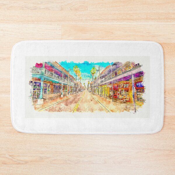 Item preview, East 7th Avenue in Ybor City, Tampa - pen sketch and watercolor designed and sold by NickoPrints.