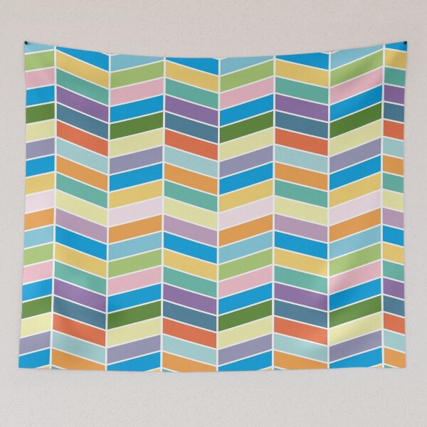 Item preview, Arrow Easter Multicolour Orange, Purple Green Symmetry Diagonal Triangle Geometric Pattern designed and sold by Moyanana.