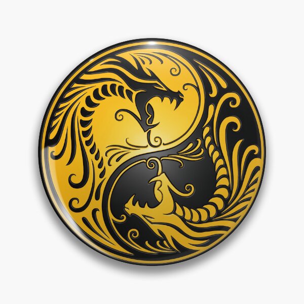 Item preview, Yin Yang Dragons Yellow and Black designed and sold by JeffBartels.