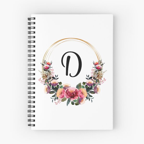 Item preview, Monogram with Pink Floral | Monogram Letter D designed and sold by JustSeasons.