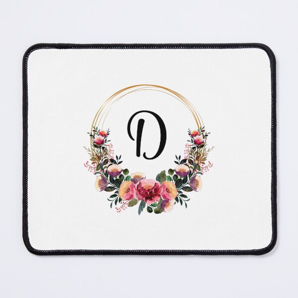 Item preview, Monogram with Pink Floral | Monogram Letter D designed and sold by JustSeasons.