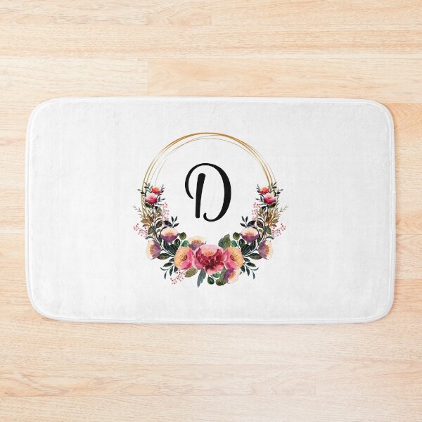 Item preview, Monogram with Pink Floral | Monogram Letter D designed and sold by JustSeasons.