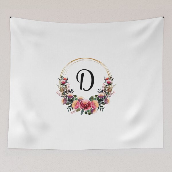Item preview, Monogram with Pink Floral | Monogram Letter D designed and sold by JustSeasons.