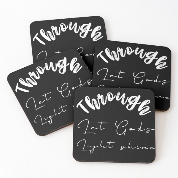 Item preview,    Let Gods Light Shine Through he is brighter than you , positive quote ,black and white illustration. designed and sold by Coolclassy.