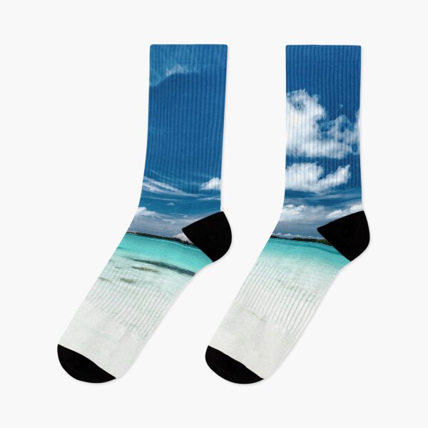 Item preview, Beach in the Bahamas. Blue sky, Aqua Water, White sand, Exumas are beautiful. Shells and snorkling. designed and sold by IslandGirlArt.