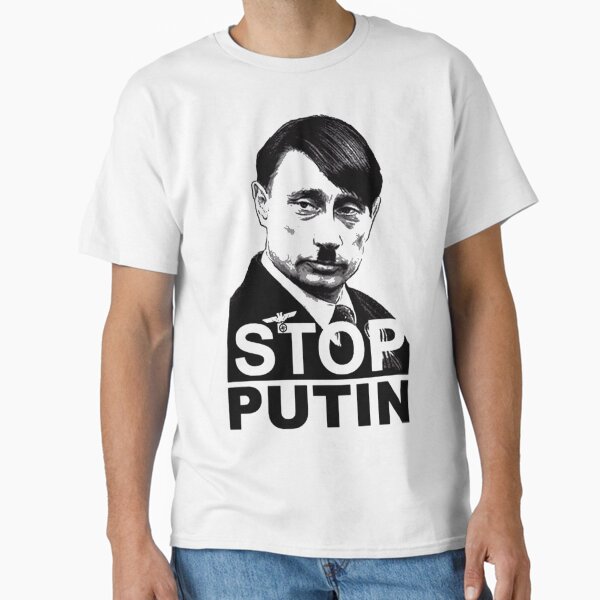 Vista previa del artículo con la obra «¡PARAD A PUTIN!», diseñado y vendido por KARDOL.