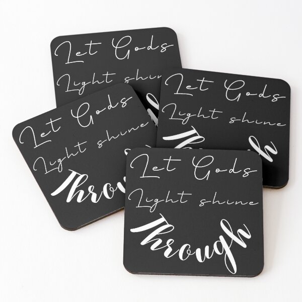 Item preview,    Let Gods Light Shine Through he is brighter than you , positive quote ,black and white illustration. designed and sold by Coolclassy.
