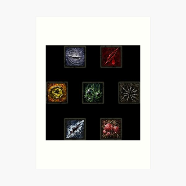 "Elden Ring Status Effects" Art Print for Sale by BrotherOfPerl Redbubble