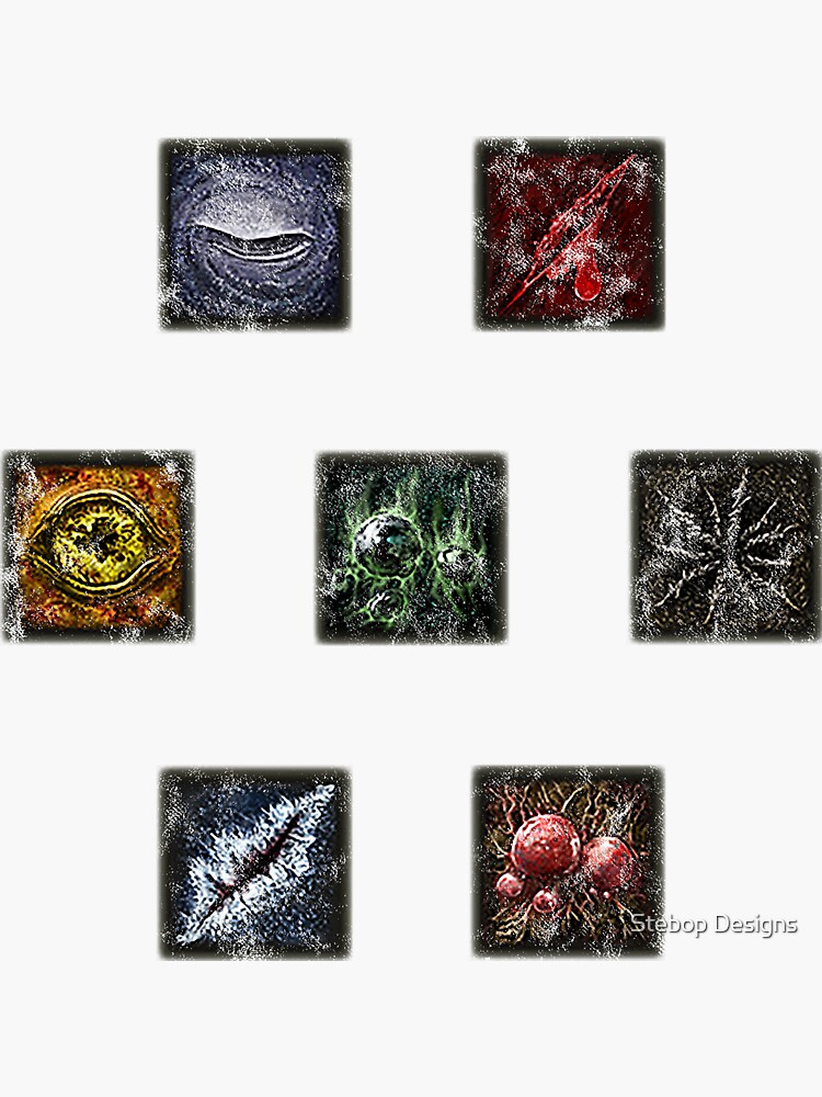 "Elden Ring Status Effects" Sticker by BrotherOfPerl Redbubble
