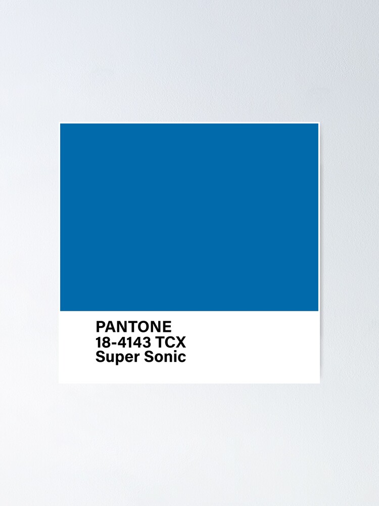 "PANTONE 18-4143 TCX Super Sonic" Poster for Sale by princessmi-com ...