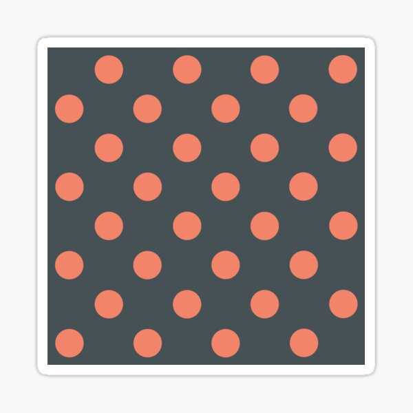 "Coral and Grey Polka Dot" Sticker for Sale by koovox | Redbubble