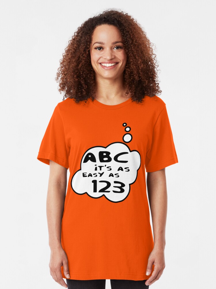 "ABC it's as easy as 123 by Bubble-Tees.com" T-Shirt von Bubble-Tees