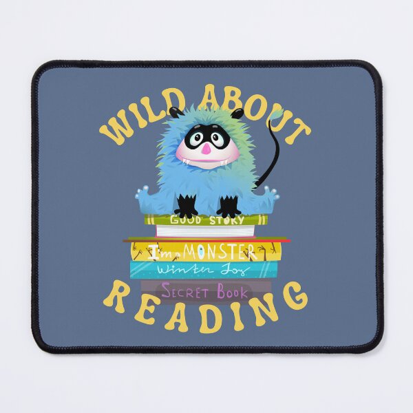 Item preview, Wild About Reading, Cute Fuzzy Monster designed and sold by Constant Readers.