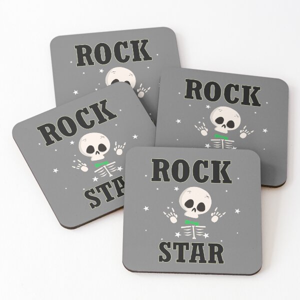 Item preview, Rock Star Slogan With Cute Rock Hands Skeleton designed and sold by Mrspink16.