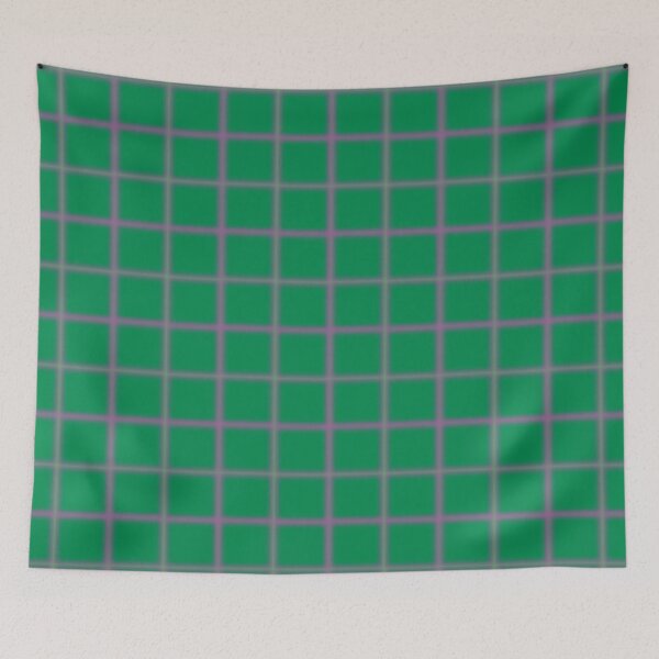 Item preview, Rich Green Squares with Lavender Blurred Edges designed and sold by ThisNThatImages.