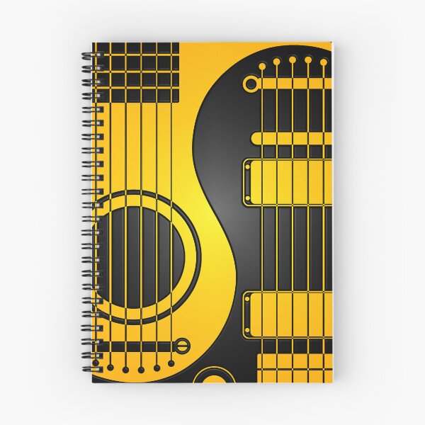Item preview, Yellow and Black Acoustic Electric Guitars Yin Yang designed and sold by JeffBartels.