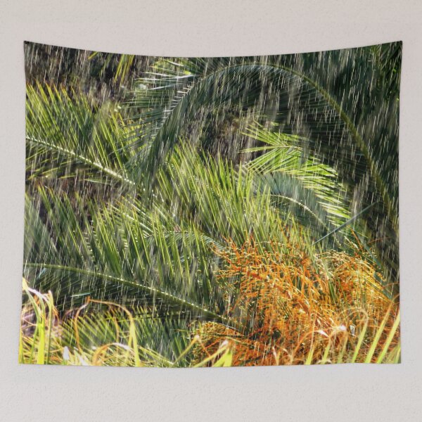 Item preview, Palm Leaves in the Rain - Summer Showers designed and sold by Branislava Tir .