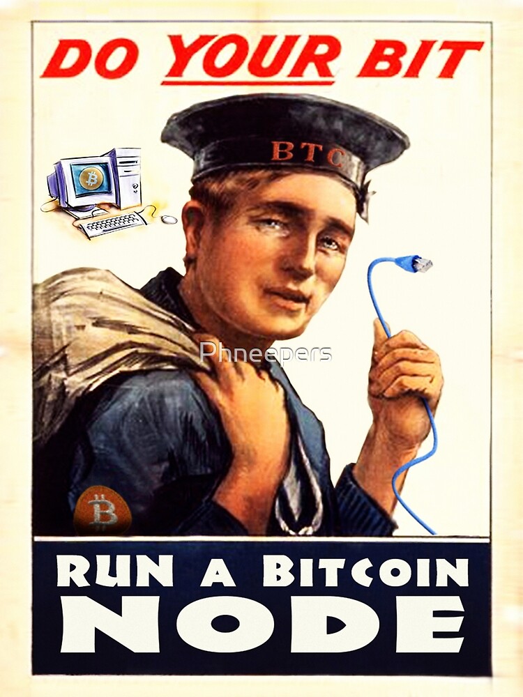 Disover Do Your Bit!  Run a Bitcoin Node Premium Matte Vertical Poster