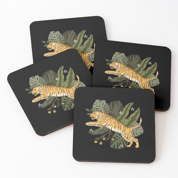 Item preview, Leaping and Stalking Jungle Tigers - 2022 Year of the Tiger designed and sold by Trinket-Trickster.