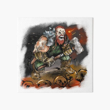 Dwarf Kilgar - Fantasy Character Art Art Board Print