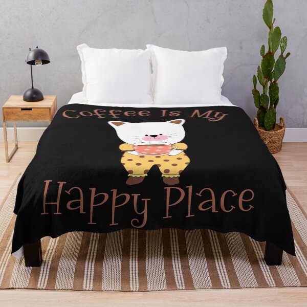 Item preview, Coffee is my Happy Place Cat designed and sold by HappyLifeCreate.
