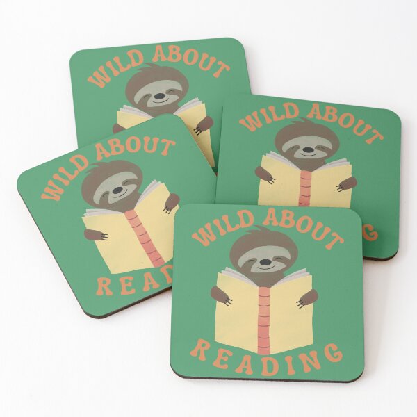 Item preview, Wild About Reading, Cute Sloth With Orange Book designed and sold by Constant Readers.