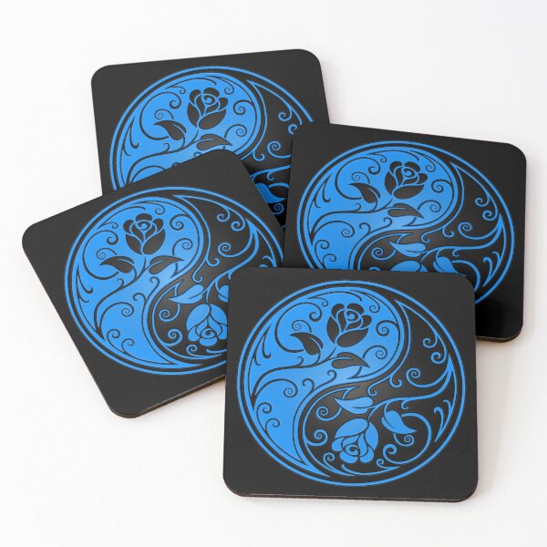 Item preview, Blue and Black Yin Yang Roses designed and sold by JeffBartels.