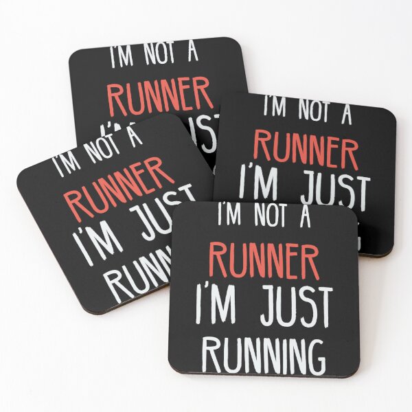 Item preview, I’m not a runner, I’m just running  Funny Running Quotes designed and sold by Quotes ⭐⭐⭐⭐⭐.