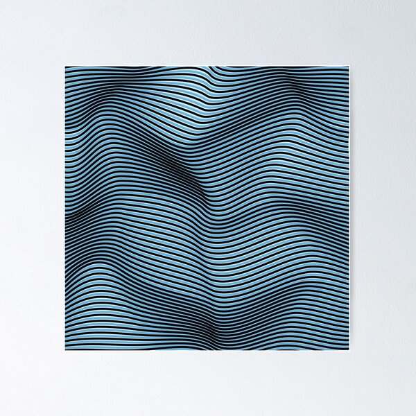Item preview, Abstract background - 3D waves in blue designed and sold by Julia Rudens.