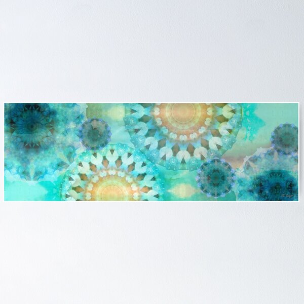 Item preview, Day And Night Colorful Abstract Art With Blue And Yellow designed and sold by Sharon Cummings Art.