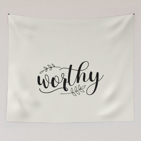 Item preview, Worthy Black Calligraphy Boho designed and sold by amazingjoy.