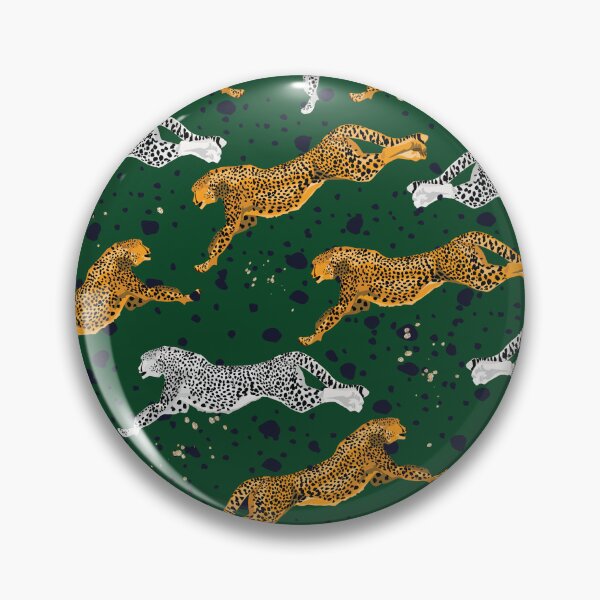 Item preview, Leaping Cheetah Preppy Green designed and sold by gatherandgrace.