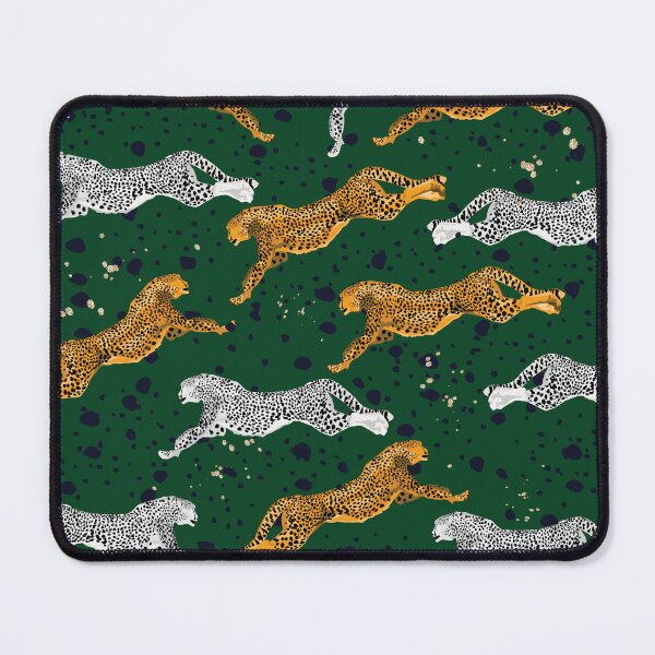 Item preview, Leaping Cheetah Preppy Green designed and sold by gatherandgrace.