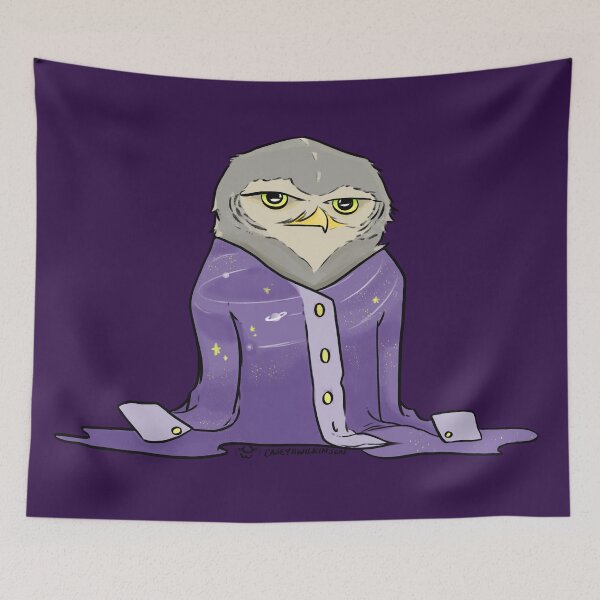 Item preview, Galactically Grumpy Owl designed and sold by Casey Wilkinson.