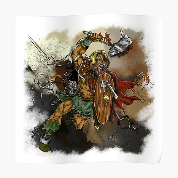 Goarnath The Werebear - Fantasy Character Art Poster