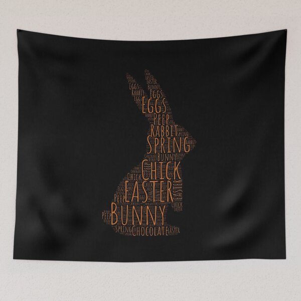 Item preview, Cute Chocolate Bunny Easter Words designed and sold by JanesCreations.