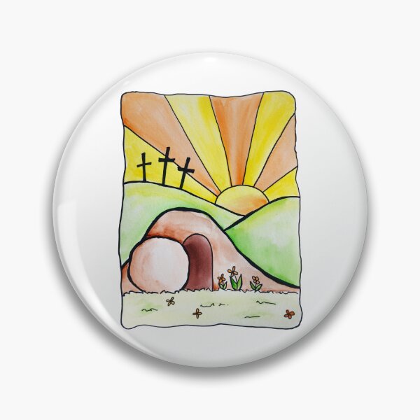 Item preview, Religious Easter Scene Watercolor designed and sold by kmstudio.