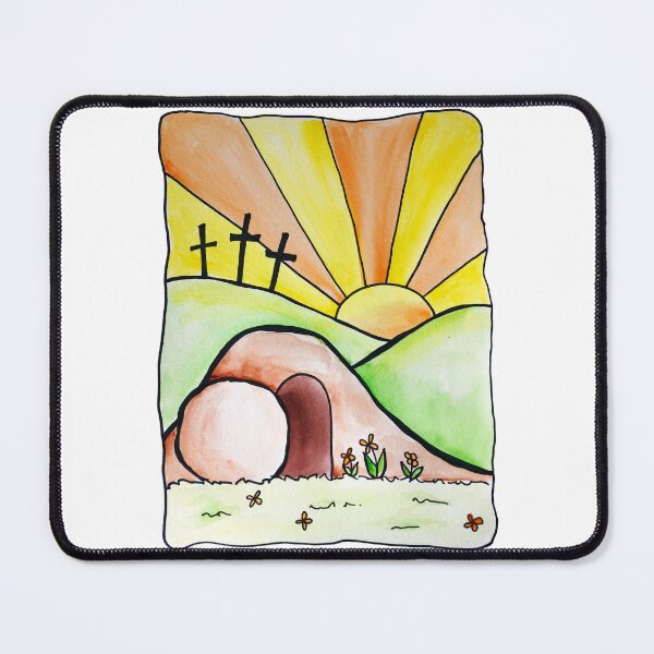 Item preview, Religious Easter Scene Watercolor designed and sold by kmstudio.