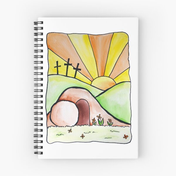 Item preview, Religious Easter Scene Watercolor designed and sold by kmstudio.