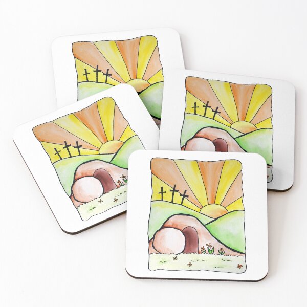 Item preview, Religious Easter Scene Watercolor designed and sold by kmstudio.